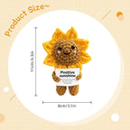 4.5 inch Positive Sun Doll Handmade Knitted Wool Doll with Positive Card Inspiring Gifts for Cheer Up Emotional Support Encouragement Friends