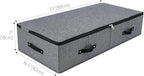 AMJ Extra Length Under Bed Storage Organization Containers for Shoes, Clothing, Bedding, 35.5 x 16.5 x 7“, Black Gray