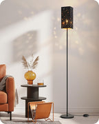 64.6" Floor Lamp, with Foot Switch, Standing Lamp with Sky Stars Design, Modern Freestanding Lamp (Bulb Not Included), for Living Room, Bedroom, Office, ETL Listed,Black Starry Sky AB07LD05