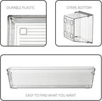 Backerysupply Clear Plastic Drawer Organizer Tray for Vanity Cabinet (Set of 10),Storage Tray for Makeup, Kitchen Utensils, Jewelries, and Gadgets