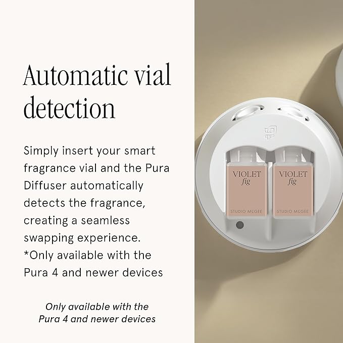 Pura x Studio McGee Home Scent Refill - Smart Air Diffuser - Long-Lasting Luxury Fragrance per Refill - Home Essential - Clean & Safe Diffuser Fragrance - 2 Pack, Violet Fig