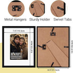 Rempry 8x10 Picture Frame, Display Pictures 5x7 with Mat or 8x10 Without Mat, Wall Hanging or Tabletop Photo Frame with Shatter Resistant Plexiglass, Black, 1 Pack