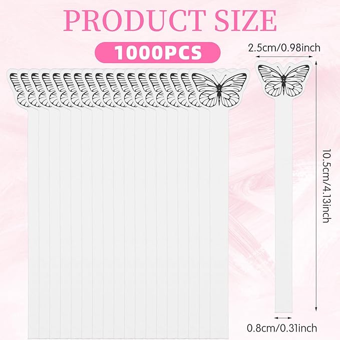 1000 Pcs Perfume Test Strips Cute Butterfly Disposable Fragrance Strips White Perfume Paper Test Strips Fragrance Blotter Strips Essential Oils Test Card for Scents Aromatherapy Testing