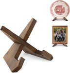 ANBOXIT 4.5 Inch Plate Stand Display - Wooden Picture Frame Holder, Decorative Table Top Easel