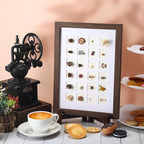 Geelin 3 Pack Plate Stands for Display 7 Inch Wooden Folding Plate Holders Rustic Solid Wood Easel Holders for Decorative Picture Frames Art Tabletop Shelf Decorations