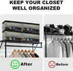 2 PCS Stackable Hat Storage for Baseball Caps, Space Saving Hat Organizer Box for Closet, with Cardboard, Clear Window Lid and 3 Handle, Each Holds 12 Hats, Grey