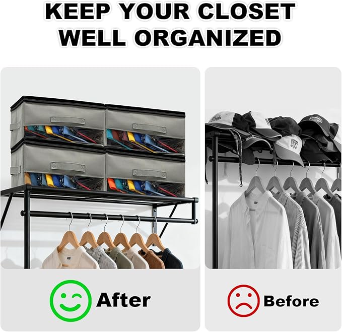 2 PCS Stackable Hat Storage for Baseball Caps, Space Saving Hat Organizer Box for Closet, with Cardboard, Clear Window Lid and 3 Handle, Each Holds 12 Hats, Grey