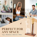 2 in 1 Incense Holder for Sticks with Glass Ash Catcher, Upside Down Anti-Ash Incense Stick Burner, Modern Vertical Incense Holder for Yoga, Spa, Meditation and Home Decor （Sqare）