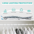 10 Pack Space Saver Vacuum Storage Bags Travel Vacuum Bags for Luggage Clothing Compression Bags for Travel Essentials No Vacuum or Pump Needed