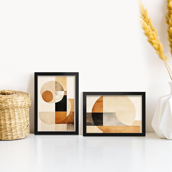 LaVie Home 5x7 Picture Frame Black Set of 10, Display 4x6 with Mat or 5 x 7 Without Mat Picture, Photo Frame Collage for Wall Gallery or Table Deco, Hanging or Tabletop Display