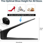 One-Piece Shoe Slot Organizer 10 Pack, Space-Saving Stackers for Closet, Entryway & Shoe Rack | No Assembly Needed