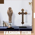 RattanView 2 Pcs Mask Artifact Display Stand Adjustable African Tribal Mask Puppet Wand Display Stand for African Figurines Ushabtis Masks Pre Columbian Egyptian Roman Greek Statues (2.5''x2.5''x5'')