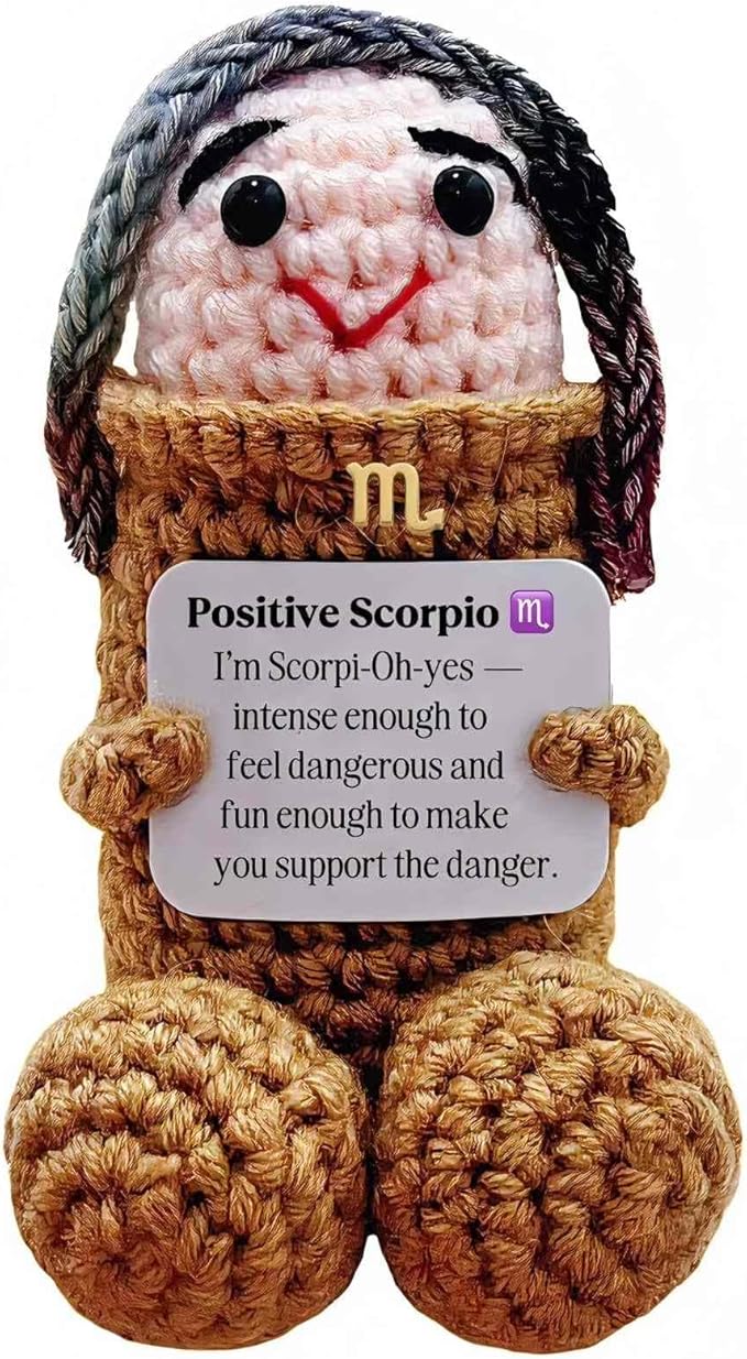 Scorpio Gifts Women Men Birthday Decorations,Scorpio Zodiac Gifts Astrology Plush Toy for Halloween,Retirement Bosses Day Christmas Stocking Stuffers Inspirational Stuff Things (Scorpio)