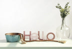 Meplait 39in Wood Bead Garland Farmhouse with Tassels,Versatile Prayer Beads Boho Chic Wall Hanging Home Decor (Brown)