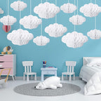 Affrolling 20 Pcs 3D Cloud Decorations Hanging Honeycomb Decor Artificial Cloud Ornaments for Ceiling Art Wedding Birthday Nursery Room Baby Shower Party Decorations (Large,Classical Style)