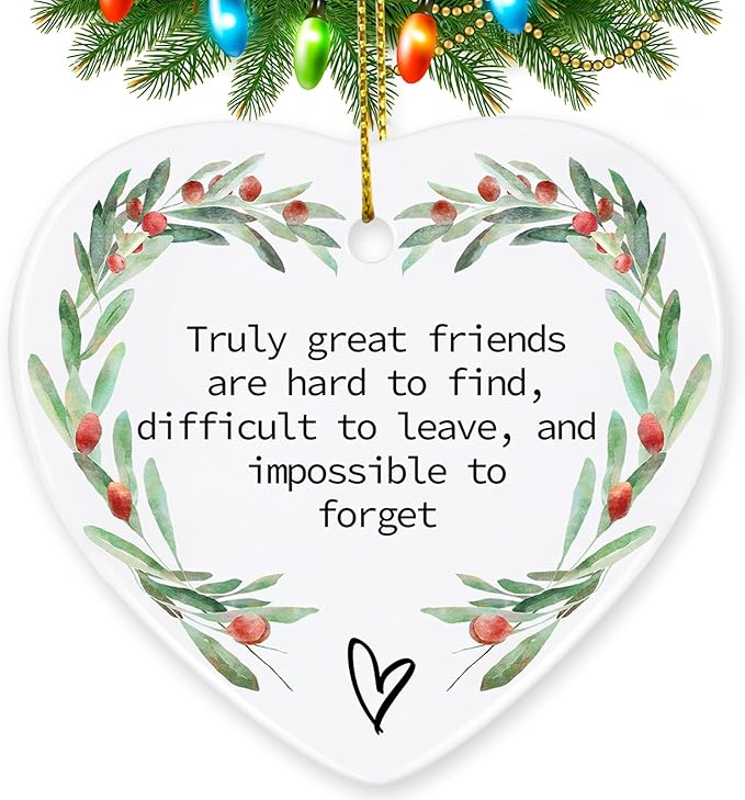 Friend Gifts for Women, Jocidea Christmas Ornaments for Friend Gift for Your Friend Thinking of You Gifts for Best Friend Friendship Gifts for Women Friends Bridesmaid Gifts - Friend Xmas Gifts