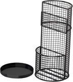 Umbrella Stand Iron Freestanding Organizer Rack Holder Stable Practical Iron Frame Suitable for Hotel Restaurant Entryway Office Hallway, Black