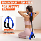 Pedal Resistance Bands with Handles, Upgrade Women Exercise Bands for Full Body Training, Core, ABS, Legs, Glutes, Arms, Pilates, Physical Therapy, Strength, Sit Up Equipment for Home Workout