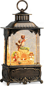 Empty Tomb Easter Scene and Cross Decoration Easter Snow Globe Resurrection Scene Cross Jesus Tomb Tray Jesus Nativity Scene Easter Decorations for Home Christian Gifts
