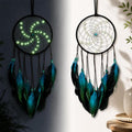 Luminous Dream Catchers Wall Hanging Room Decor Dreamcatcher Handmade Feather for Girls Boys Kids Bedroom Decoration Ornament Craft Gift
