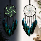 Luminous Dream Catchers Wall Hanging Room Decor Dreamcatcher Handmade Feather for Girls Boys Kids Bedroom Decoration Ornament Craft Gift