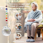 HEGELDA Memorial Gifts for Loss of Mom, Crystal Sun Catcher with Sympathy Poem Card, Refractive Prism Hanging Ornament, Mother Bereavement Keepsake, Premium Gift Box Included