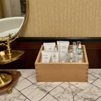 Bamboo Drawer Organizer 4"*4"*2", Bamboo Storage Box for Clothes, Dresser Makeup, Kitchen Utensil, Office Supplies