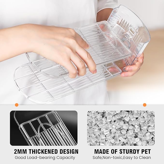 TOPNEW Shoe Slots Organizer for Closet 20 Pack Adjustable Level Shoe Stacker Holder Organization Double Layer Storage Space Saving Shoe Rack Organizer for Closet (Transparent)
