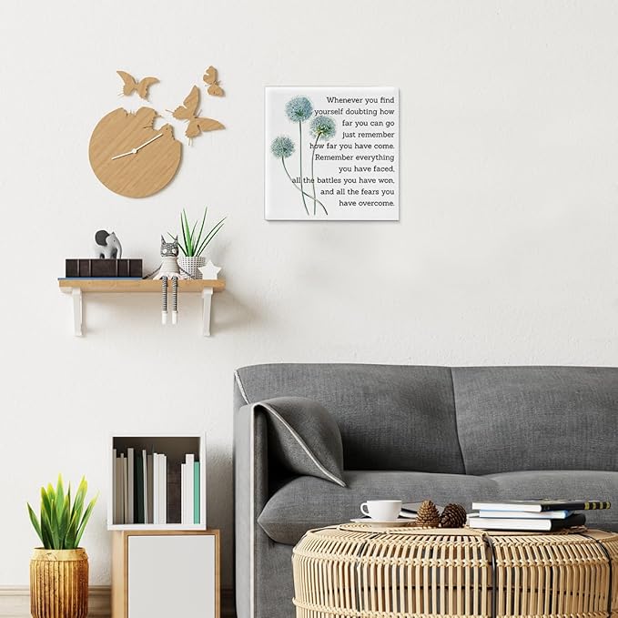 Motivational Quotes Wall Art Decor, Inspirational Graduation Decor Gift, Positive Canvas Posters Painting Artwork for Office Classroom Bedroom Home Decorations (8 X 8 Inches, Framed)
