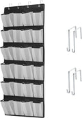 Over The Door Shoe Organizers with 24 Mesh Pockets Shoe Organizer Storage Hanging SimpleHouseware Shoe Holder for Rack (White Black)