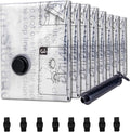 8 Medium Vacuum Storage Seal Bags, Space Saver Bags with Travel Hand Pump, Compression Airtight Sealer Bags for Clothes, Bedding, Pillows, Comforters, Blankets