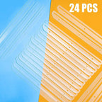 tutata 24Pcs 3 Hole Punched Magazine Holders, Magazine Organizer, 3 Ring Binder Insert Strips, Translucent White