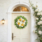 Summer Wreath for Front Door, 24 Inch Summer Wreath Floral with Peony Ranunculus Hydrangea Flower Summer Door Wreaths for Porch Entryways Wall Window Farmhouse Party Home Seasonal Decor