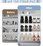 CiBiZi Shoe Slots Organizer 6Pack Metal Shoe Stackers for a Pair of Shoes Double Layer Shoe Holder Shoe Storage Closet Organizers Shoe Space Saver Organizador de Zapatos Black