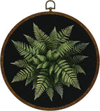 Vintage Botanical Wall Art Decor, Boho Wildflower Ferns Plants Canvas Prints Round Wall Art, Retro Wall Hanging Door Artwork Decor for Farmhouse Bedroom Living Room Gallery 10x10in(MG08)