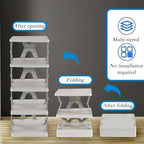 Foldable Shoes Organizer, 5-Tier Vertical Shoe Rack, Narrow Shoe Storage for Entryway, Front Door, Closet, Bedroom, Hallway