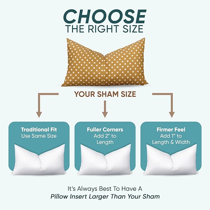 Pillowflex Synthetic Down Pillow Insert - 16x28 Down Alternative Pillow, Ultra Soft, Large Rectangle, Lumbar, Kilim, Back, Sleeping Pillow - 1 Decorative Pillow Form