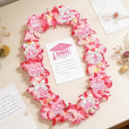 Leis for Graduation 2026, Artificial Flower Wreath with Cards Graduation Lays Gifts, Congrats Grad for High School