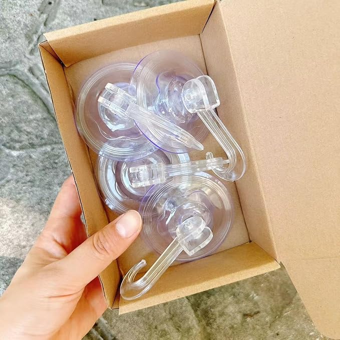 4Pack Wreath Hanger Hooks,Big Suction Cup Wreath Hooks for Halloween Christmas Décor,22 LB Heavy Duty Waterproof Removable Large Wreath Holder for Window Glass Smooth Doors Tiles Welcome Sign,Clear