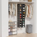 MAX Houser 10-Shelf Hanging Shoe Shelf Organizer, Hanging Shoe Storage for Closet,Pack of 2(Grey)