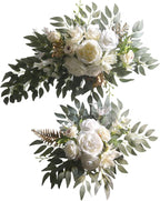 2Pieces Wedding Decorative Swag Artificial Flower Swag Ceremony Sign for Indoor and Outdoor Use Decorations