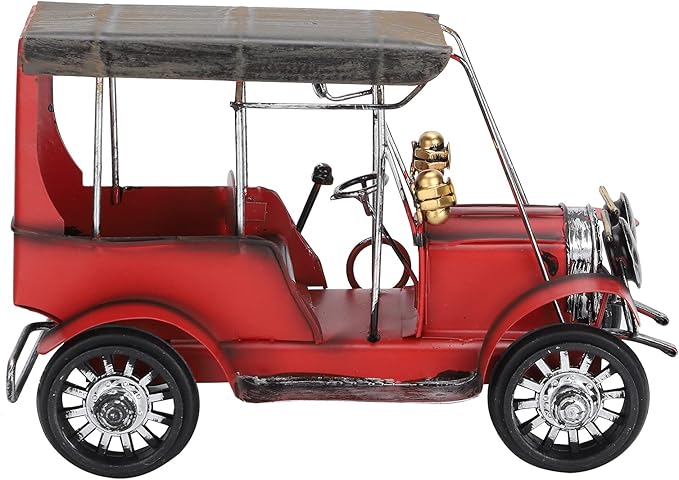 Antique Car Model, Vintage Retro Car Toys, Iron Metal Crafts Desktop Ornament with Delicate Craftsmanship, Classic Design for Home Office Bar Decoration, Gift for Car Lover