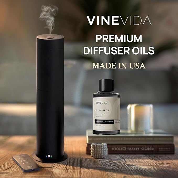 VINEVIDA [4 oz] Cashmere Hotel Fragrance Diffuser Oil - Cold Air Diffuser Refill for Home Scent Collection