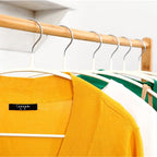 Gold Hangers 20 Pack - Heavyduty Non Slip Slimline Suit Jacket T Shirt Hangers - Space Saving (White)