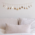 BASE ROOTS Moon Phase Wall Decor, Celestial Décor, Moon Décor & Boho Wall Décor, Gold Wall Art for Bedroom & Living Room, Bohemian Wall Decor, Handmade Hammered Metal 36" 13 Phases Moon Wall Decor, Gift for Women & Kids