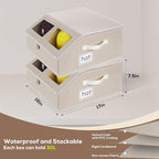 Hat Storage for Baseball Caps-Holds Up to 24 Caps, Hat Organizer for Closet Stackable Hat Box with Cardboard, Dustproof Baseball Cap Organizer with 2 Handles for Home Travel (Beige, 1 Pack)