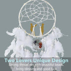 Dream Catchers Lovers Dream Catcher for Boys Large Dream Catcher for Girls Wall Hanging Tree of Life Wall Decor with LED Light Handmade Feather Dreamcatcher Native American Blessing Gifts