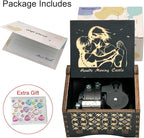 Pursuestar HowlMoving Castle-Merry Go Round of Life Wind Up Music Box, Vintage Engraved Wood Mechanism Musical Gifts for Birthday Valentine's Day Christmas Thanksgiving