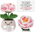 HEXMOZ Mothers Day Friend Gifts for Best Friend, Bestie, BFF, Soul Sister - Friendship Gifts for Women, Birthday Ideas - Handmade Emotional Support Collectible Peony Doll with Positive Card