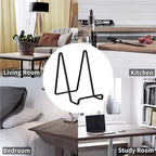 3 Pack 4 inch Metal Plate Stands for Display, Plate Holder Pictures Frame Easel Display Stand, Tabletop Picture Stand, Iron Easels for Display Photo Frames, Plates, Vinyl Record，Book, Plaque, Sign